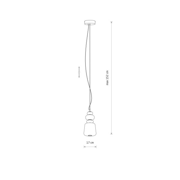 LED Pendelleuchte Keramik Glas Braun 3000 K L:17 cm