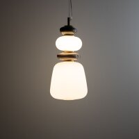LED Pendelleuchte Keramik Glas Braun 3000 K L:17 cm