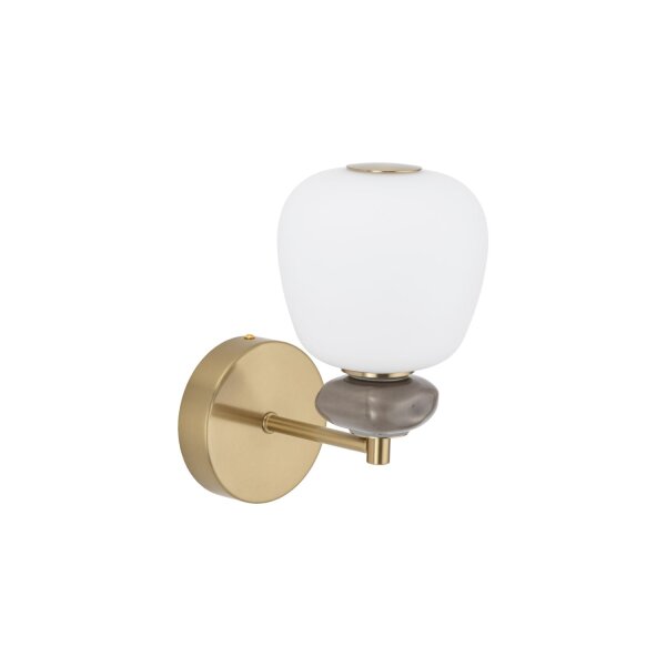 LED Wandleuchte Keramik Glas Braun 3000 K rund B:25 cm