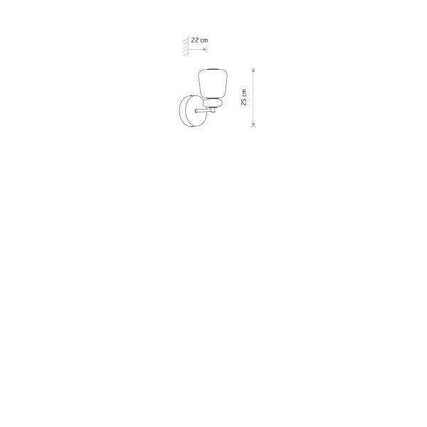 LED Wandleuchte Keramik Glas Braun 3000 K rund B:25 cm