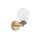 LED Wandleuchte Keramik Glas Braun 3000 K rund B:25 cm