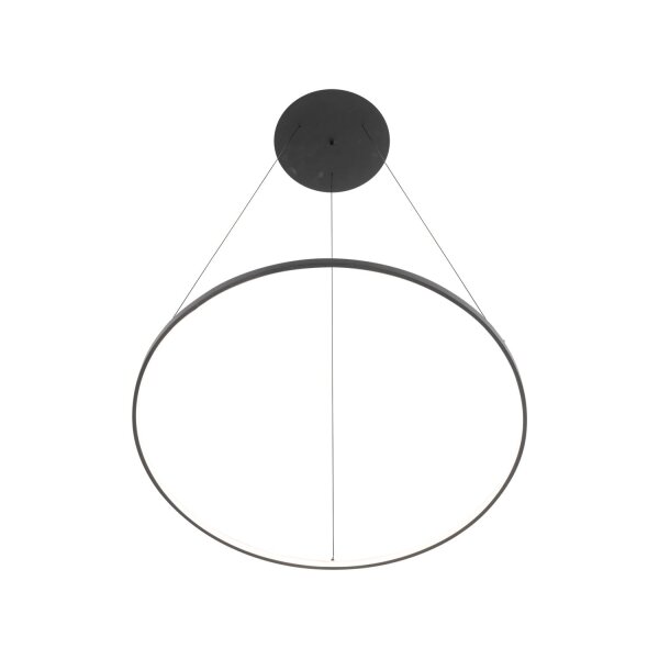 LED Hängelampe Stahl Schwarz 3000 K rund L:60 cm