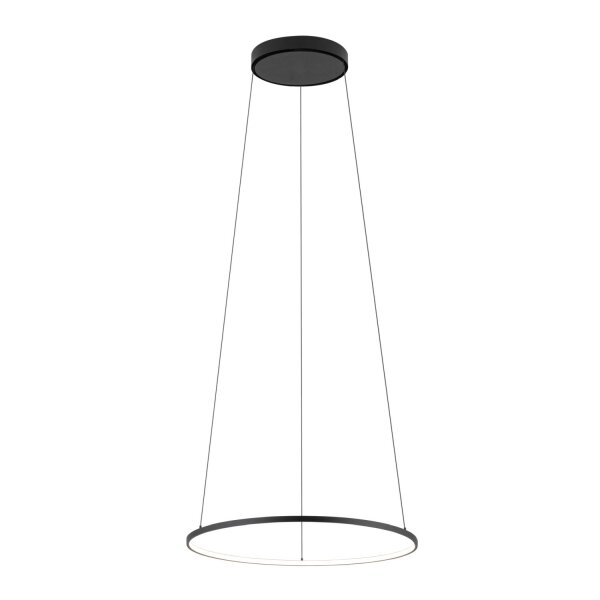 LED Pendelleuchte Stahl Schwarz 4000 K rund L:45 cm