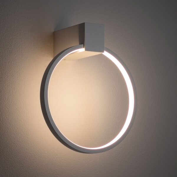 LED Wandlampe Aluminium Weiß 3000 K rund B:18 cm