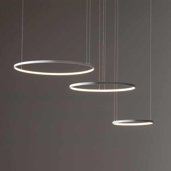 LED Pendelleuchte Weiß Stahl 3000 K L:125 cm Modern