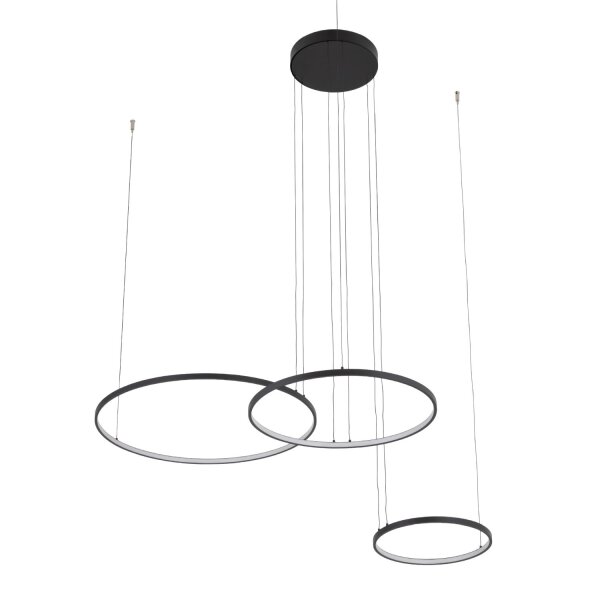 LED Pendelleuchte Schwarz Stahl 3000 K L:125 cm