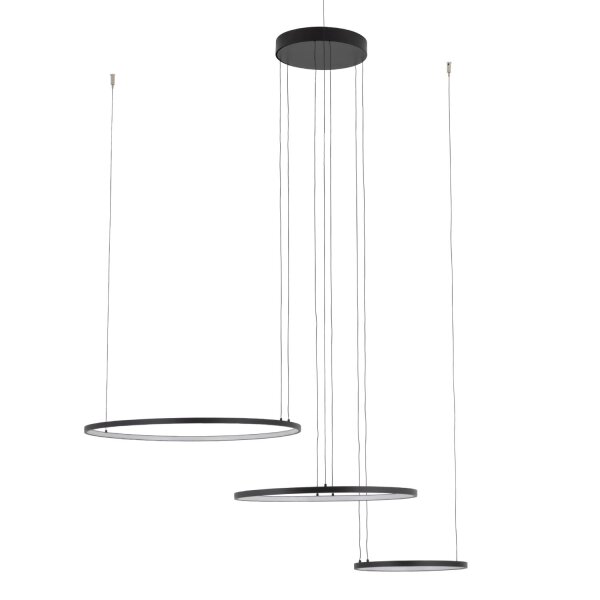 LED Pendelleuchte Schwarz Stahl 3000 K L:125 cm