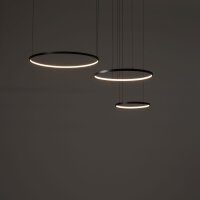 LED Pendelleuchte Schwarz Stahl 3000 K L:125 cm