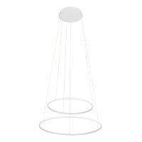 LED H&auml;ngeleuchte Wei&szlig; Stahl 3000 K L:60 cm Modern