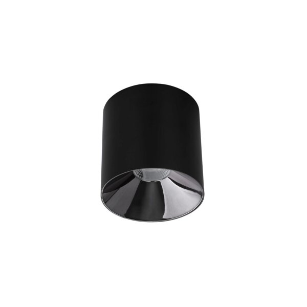 LED Aufbaustrahler Schwarz 4000 K B:13 cm rund Modern