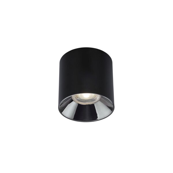 LED Aufbaustrahler Schwarz 3000 K B:13 cm Modern rund