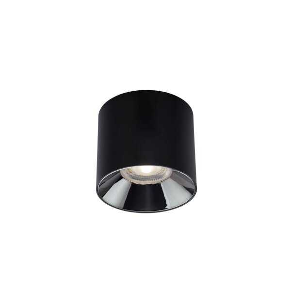 LED Deckenleuchte Schwarz 3000 K B:16 cm rund Modern
