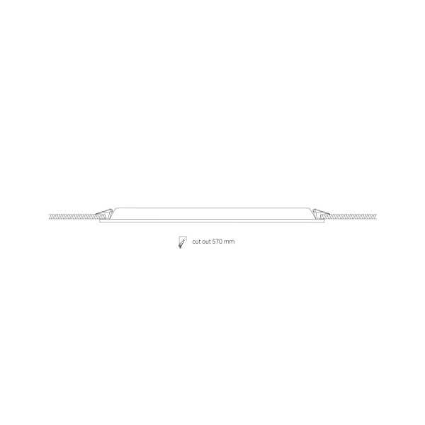 LED Deckenlampe Weiß 3000 K B:59 cm blendarm Modern