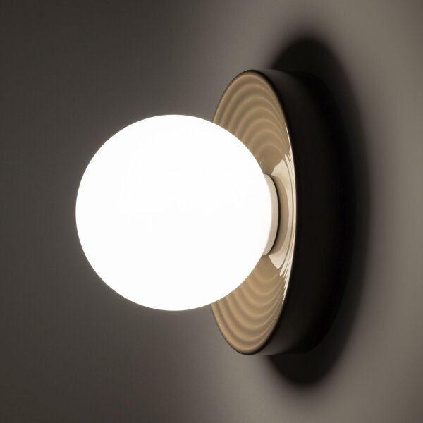 Wandlampe Keramik Braun Glas G9 B:22 cm blendarm Modern