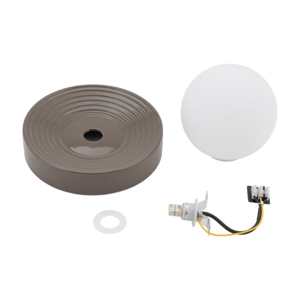 Wandlampe Keramik Braun Glas G9 B:22 cm blendarm Modern