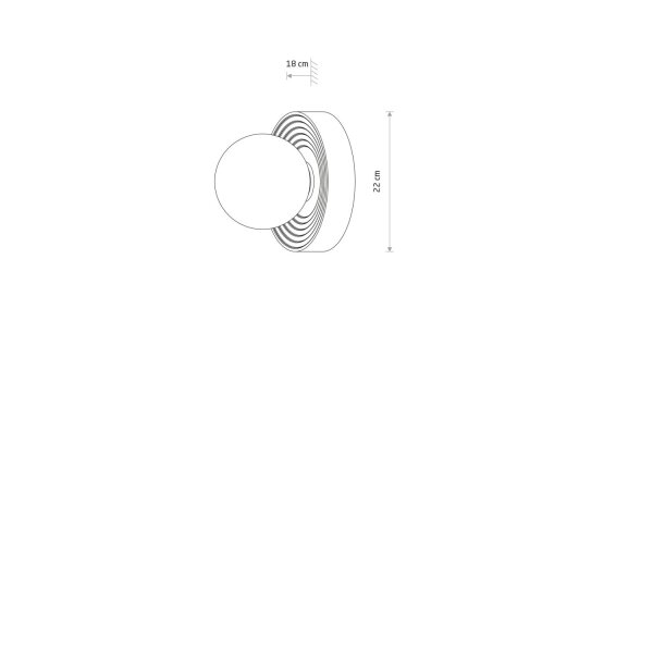 Wandlampe Keramik Braun Glas G9 B:22 cm blendarm Modern