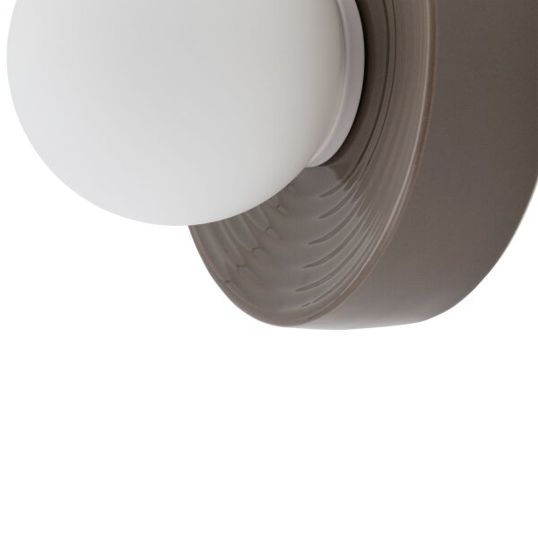 Wandlampe Keramik Braun Glas G9 B:16 cm blendarm
