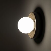 Wandlampe Keramik Braun Glas G9 B:16 cm blendarm