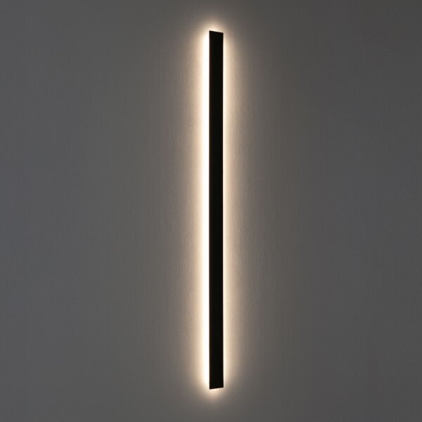 LED Wandleuchte Stahl Schwarz 3000 K H:160 cm indirekt