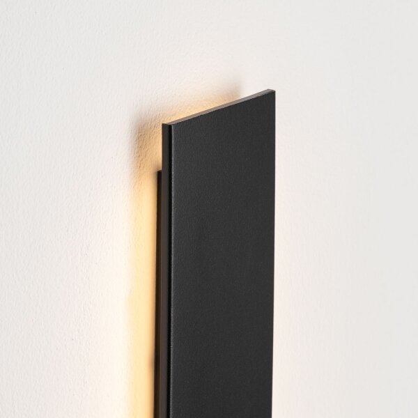 LED Wandleuchte Stahl Schwarz 3000 K H:160 cm indirekt