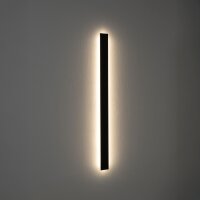 LED Wandleuchte Stahl Schwarz 3000 K H:118 cm indirekt