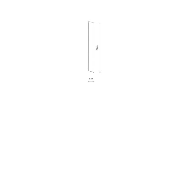 LED Wandleuchte Stahl Weiß 3000 K H:78 cm indirekt