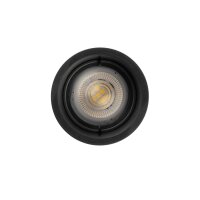 Einbaustrahler Schwarz GU10 B:7 cm rund gemütlich