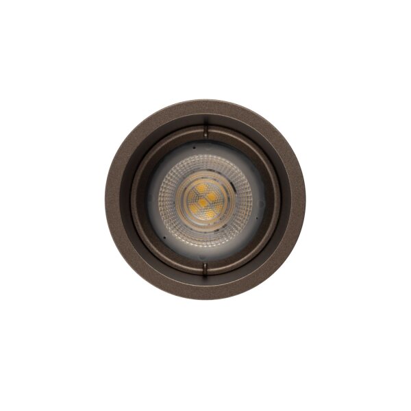 Einbauspot Schokolade GU10 B:7 cm rund wohnlich