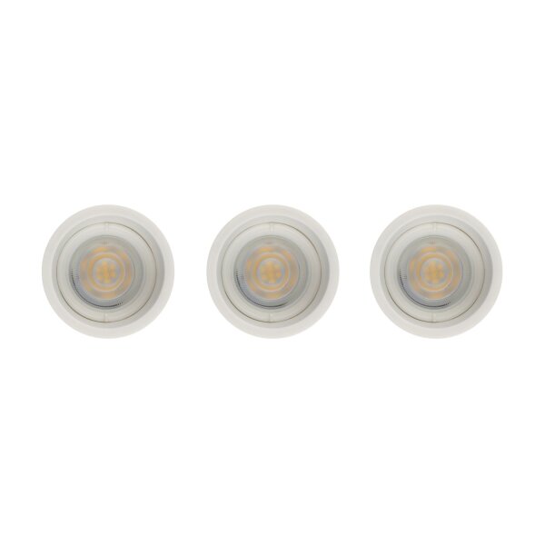 Einbauleuchte 3-er Set Weiß GU10 rund B:7 cm rund