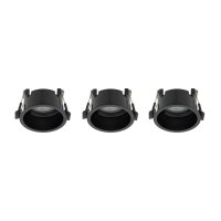 Einbauspot 3-Set Schwarz GU10 rund B:7 cm Modern
