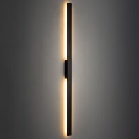LED Wandleuchte Schwarz IP54 3000 K H:144 cm indirekt