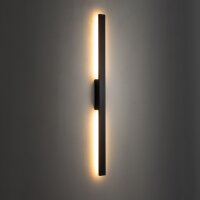 LED Außenlampe Schwarz Aluminium IP54 3000 K H:100 cm