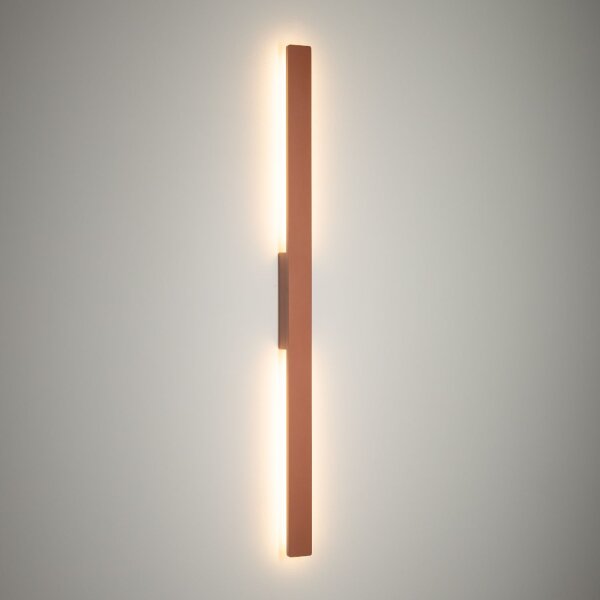 LED Wandlampe Außen Terrakotta Alu IP54 3000 K H:100 cm