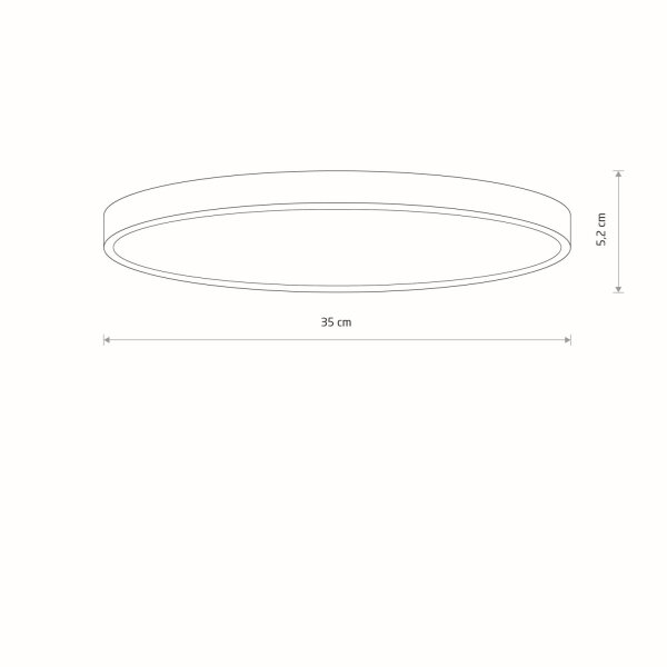 LED Deckenleuchte rund Weiß blendarm 3000 K B:35 cm
