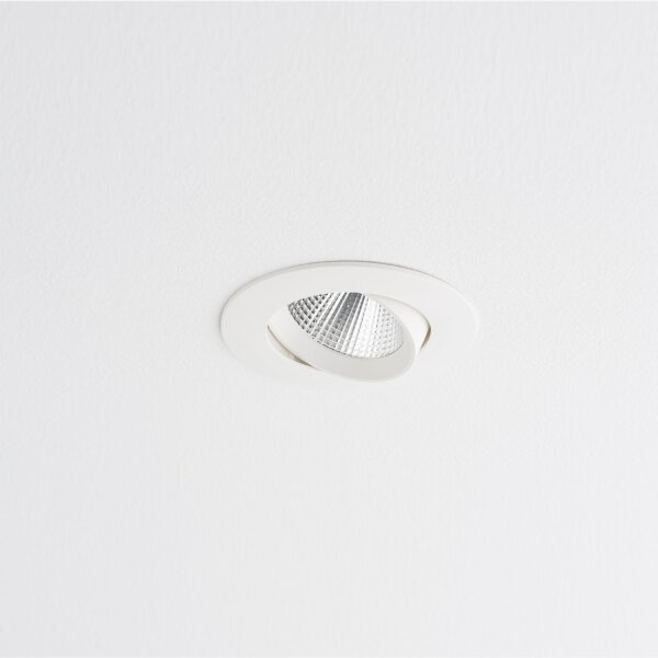 LED Einbauspot Weiß Silber 3000 K B:11 cm schwenkbar