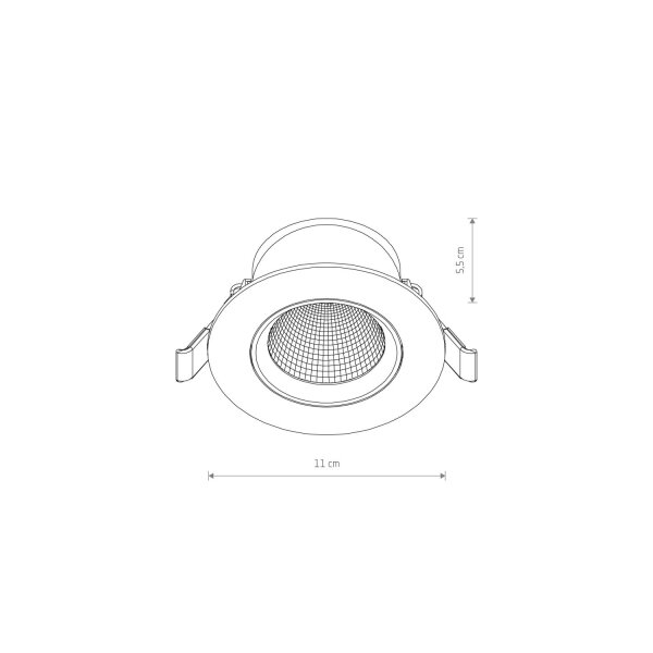LED Einbauspot Weiß Silber 4000 K 11 cm rund schwenkbar