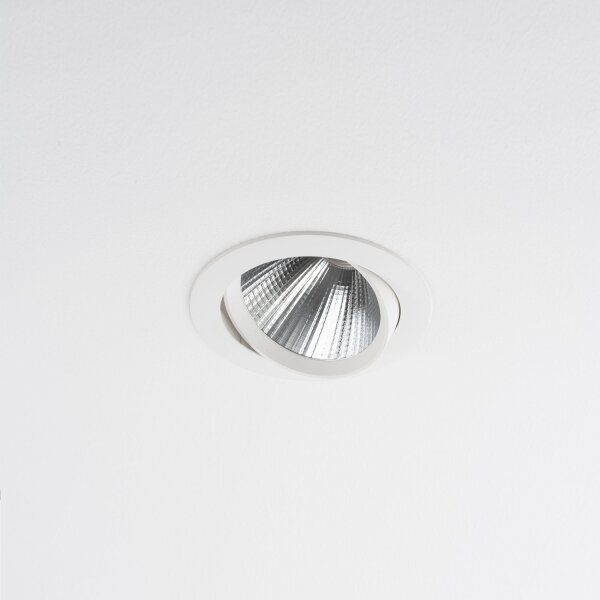 LED Einbaustrahler Weiß Silber 3000 K B:14 cm flexibel