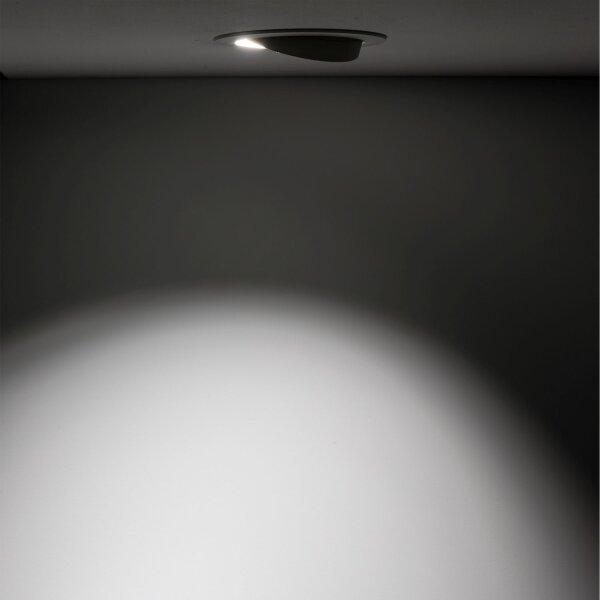 LED Einbaustrahler Weiß Silber 3000 K B:14 cm flexibel