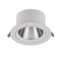 LED Einbaustrahler Weiß Silber 3000 K B:14 cm flexibel