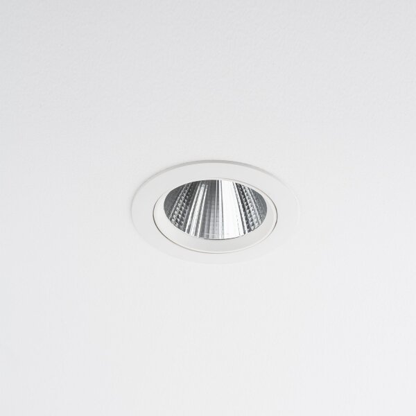LED Einbauspot Weiß Silber 4000 K B:14 cm rund flexibel