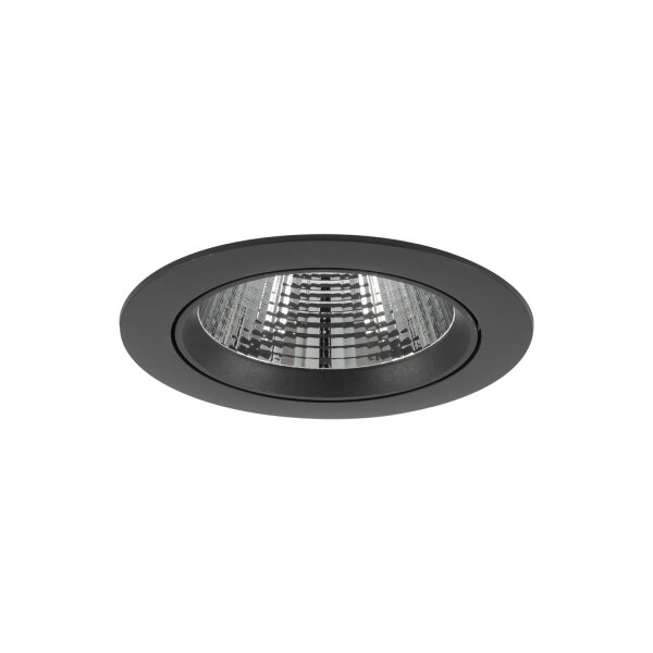 LED Einbauleuchte Schwarz Silber Ø14 cm 3000 K flexibel