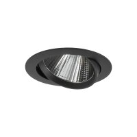 LED Einbauleuchte Schwarz Silber Ø14 cm 3000 K...