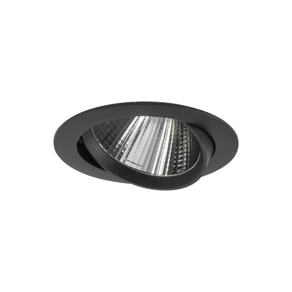 LED Einbauspot Schwarz Silber Ø14 cm 4000 K schwenkbar