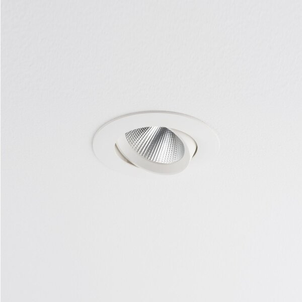 LED Einbauspot Weiß Silber 4000 K B:9 cm schwenkbar