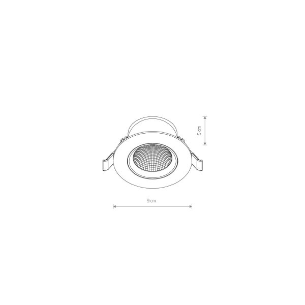 LED Einbauspot Weiß Silber 4000 K B:9 cm schwenkbar