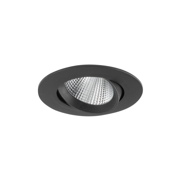 LED Einbauleuchte schwenkbar Schwarz 3000 K Ø9 cm