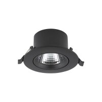 LED Einbauleuchte schwenkbar Schwarz 3000 K Ø9 cm