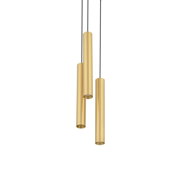 Hängelampe Stahl Messing GU10 L:20 cm 3-flammig Modern
