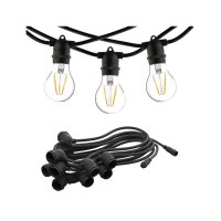 Lichterkette Gummi Schwarz IP65 E27 L:900 cm Modern