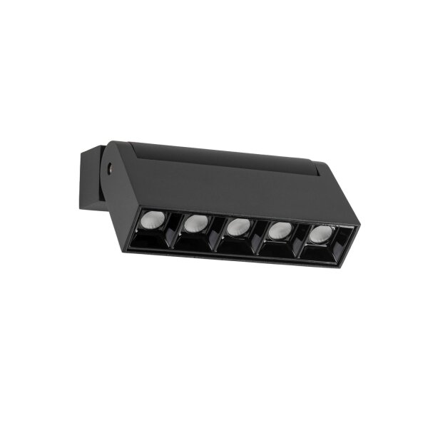 LED Wandspot Alu Schwarz 3000 K B:13 cm schwenkbar